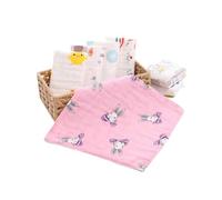 WESIEVYA Babero de Algodón 5 Unidades para Recién Nacidos de 6 Capas Super Suave Secado Rápido Varios estilos Adecuado para Cuidado de Bebés y Regalos para Recién Nacidos Varios estilos