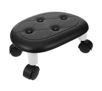 WESIEVYA Bajo Rodante con Ruedas y Práctico para Casa y Reposapiés De PU con Diseño Ergonómico