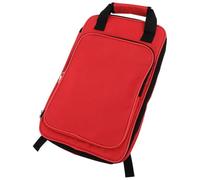 WESIEVYA Bolsa para Baquetas de Batería Roja, Resistente de Tela Oxford Gruesa, Portátil Doble Función Mochila y Bolso de Mano, Estuche Compacto para Guardar Mazos y Accesorios