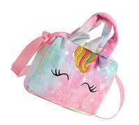 WESIEVYA Bolso Bandolera De Hombro Bolso De Peluche De Unicornio Diseño Bonito para Chica De Pascua