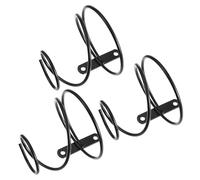 WESIEVYA Botellero para Vino de Pared en Hierro Negro Diseño en Espiral, Soporte para 3 Botellas, Estilo Elegante y Simple Adecuado para Cocina o Bar