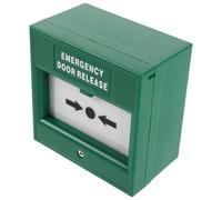 WESIEVYA Botón de Emergencia Manual Verde de Plástico Activación Rápida para Alarma contra Incendios y Cumplimiento de Normas de Seguridad en Instalaciones Públicas