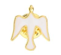 WESIEVYA Broche de Pájaro Esmaltado Alfiler Chapado en Oro Pin de Fe Cristiana para Comunión y Bautizo Accesorio para Ropa y Bolsos Obsequio Espiritual para Mujer Diseño
