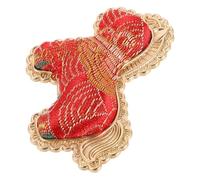 WESIEVYA Broche de Solapa Artesanal de Caballo Rojo Pequeño, Broche del Festival de Buena Suerte del Año del Caballo 2026, Pin Accesorio Hanfu Brocado Song Tradicional para Mujer