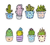 WESIEVYA Broche Set para Aleación Cactus Creativo Decoración de Aleatorio de Fiestas de 8 Piezas Diseño Delicado y Estilo Encantador Diaria
