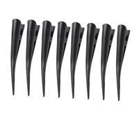 WESIEVYA Cabello Tipo Pato Negras, Clip de Cocodrilo de Gran Tamaño, Set de 8 Unidades para Peluquería y Uso Doméstico, Sujeción Segura y División Precisa del Cabello