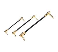 WESIEVYA Cable de Audio para Guitarra Eléctrica Conectores Acodados de 6.35mm, Cobre de Alta Conductividad y Sonido Estéreo, Pack de 3 Unidades para Efectos de Guitarra