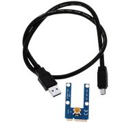 WESIEVYA Cable USB de Extensión para Tarjeta Gráfica Mini Pci-e a Pci-e X16, Adaptador Gpu Externa para Portátiles, Accesorio para Gráficos Pcie, Uso en Minería y Juegos
