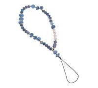 WESIEVYA Cadena para Colgar el Teléfono Cuentas de Piedra Azul, Cuerda Delicada y Creativa Anti-pérdida para Mujer, Accesorio Funcional y Elegante para Móvil y Llave