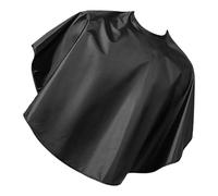 WESIEVYA Capa para Corte de Pelo de Poliéster Tafetán, Talla Grande, Color Negro, Hombreras Ajustables, Delantal Profesional para Peluquería y Uso Doméstico, Babero de Peluquero Resistente