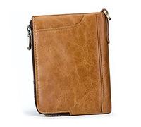 WESIEVYA Cartera Antirrobo RFID para Hombre De Cuero Fina y Moderna Bolsillo para Tarjetas De Crédito y Monedas para Uso Diario