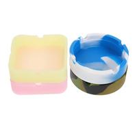 WESIEVYA Cenicero Decorativo de Silicona para Escritorio Resistente y No Fácil de Romper, Juego de 4 Piezas Adecuado para Decoración y Almacenamiento de Hollín