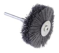 WESIEVYA Cepillo de Rueda Abrasivo Grano 320 para Amolado y Pulido de Madera, Cepillo de Alambre Flexible para Muebles y Talla, Herramienta Resistente para Acabado en Carpintería