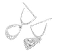 WESIEVYA Cierres de Plata para Joyería 2 Piezas Conectores Colgantes Medianos Color Blanco Platino Cierre Seguro para Collares y Pulseras Accesorios para Bricolaje y Diseño Artesanal