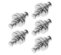 WESIEVYA Cierres Magnéticos para Cortinas 5 Pares (17 Mm) Sujeción Magnética Fuerte, Aleación Duradera, Diseño Desmontable sin Tornillos para Decoración y Uso en Hogar, Sala y Oficina