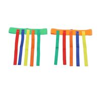 WESIEVYA Cinturón para Tirar 2 Piezas, Juego Infantil Exterior para Trabajo en Equipo, Accesorio Deportivo Colorido para Jardín de Infancia, Juguete de Coordinación Color Color Aleatorio