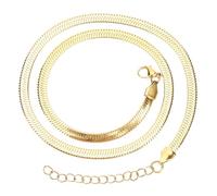 WESIEVYA Collar De Cadena De Hueso De Serpiente Inoxidable Gargantilla Para Mujeres y Niñas Para Bodas Fiestas y Especiales