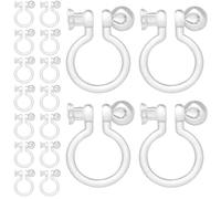 WESIEVYA Convertidores de Pendientes de Clip Invisibles sin Perforar Accesorios Transparentes de Plástico Soporte Reforzado para Bricolaje y Uso Prolongado en Fiestas y Gimnasio Pack de 50