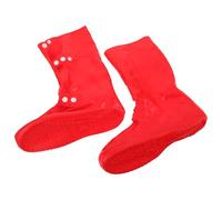 WESIEVYA Cubrezapatos Impermeables para Botas Grandes 590-l Rojas, Polainas de Senderismo Antideslizantes y Resistentes Arena, Cubiertas Exteriores Reutilizables para Trekking y