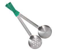 WESIEVYA Cucharas de Acero Inoxidable para Controlar Porciones de 4oz, Juego de 2 Piezas, Diseño Compacto y Ligero, Ideales para Servir Pizza y Salsa en Celebraciones