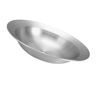 WESIEVYA Cuenco de Ensalada de Acero Inoxidable Ligero y Diseño poco Profundo, Ensaladera Redonda para Servir en Cocina Estilo Vintage E Industrial