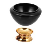 WESIEVYA Cuenco Negro Cuenco Para Y Canto Budista Decoración Elegante Para El Hogar