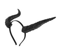 WESIEVYA Diadema con Cuernos Desmontables de Oveja y Buey Negra para Halloween y Cosplay Unisex Accesorio Gótico y Punk para Fiestas y Carnaval