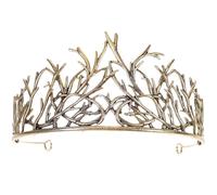 WESIEVYA Diadema de Boda Rama Dorada Antigua para Mujer, Tiara Retro Hojas y Espinas, Accesorios Cabello en Fiestas, Cumpleaños y Decoraciones Nupciales