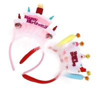 WESIEVYA Diadema para Cumpleaños Infantil Forma de Cirio de Pastel, 2 Piezas de Tela Diseño Encantador y Elaboración Detallada para Fiestas y Sesiones de Fotos