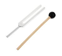 WESIEVYA Diapasón de Aleación de Aluminio con Mazo de Madera, Juego de Horquillas Giratorias para Terapia y Curación, Instrumento Musical para Meditación y Pruebas Físicas, Set Portátil