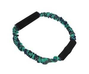 WESIEVYA Entrenador de Resistencia para Tiro 30 Lbs, Equipo de Entrenamiento para Principiantes, Banda de Poliéster y Eva en Camuflaje Verde, Simulador de Práctica para Interior y Exterior