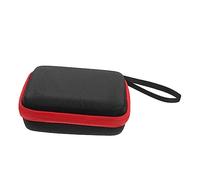 WESIEVYA Estuche para Púas De Guitarra Cremallera, Bolsa De Nylon Borde Rojo y Malla Negra, Compacto y Ligero para Almacenamiento y Transporte De Accesorios De Instrumentos