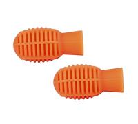 WESIEVYA Funda de Silicona para Baquetas de Batería, Cubierta Protectora Naranja, Silenciador Flexible para Práctica sin Ruido, 2 Piezas, Accesorio para Bateristas y Reducción de Volumen