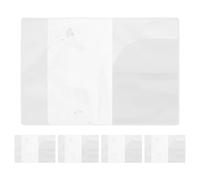 WESIEVYA Fundas Protectoras para Pasaporte Portátiles y Ligeras Impermeables 5 Transparentes de PVC para Documentos en Viajes y Negocios