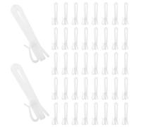 WESIEVYA Ganchos Ajustables para Riel de Cortina de Plástico 80 Unidades para Cortinas con Pliegues Sistema de Elevación para Colgar Ideales y Ventanas