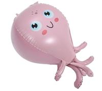 WESIEVYA Globos Inflables de Aluminio Material Resistente Forma de Pulpo Rosa y Diseño 4d Tridimensional para Decoración de Fiestas para Eventos y Cumpleaños