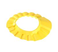 WESIEVYA Gorro de Baño y Bebés Ajustable de Eva Amarillo Baño Protector de Champú que Protege los Ojos del Agua, Adecuado Corte de Cabello