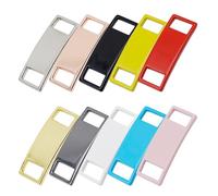 WESIEVYA Hebillas Metálicas Cuadradas Accesorio Creativo y Funcional para Cordones de Zapatos 10 Piezas para Calzado Deportivo Trabajo
