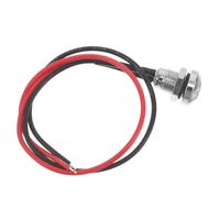 WESIEVYA Interruptor pulsador de perfil bajo para montaje en panel - Accesorio para efecto de tartamudeo y silencio de guitarra - Interruptor momentáneo de metal de 8 mm con precableado de cobre