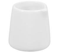 WESIEVYA Jarra de Leche Pequeña de Cerámica en Color Blanco, Recipiente Individual para Crema y Salsa, Dispensador Compacto para Café y Té, Apta para Restaurante, Hogar y Oficina