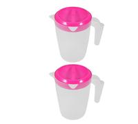 WESIEVYA Juego de 2 Jarras para Nevera de 1l con Tapa de Abs, Capacidad Grande y Diseño Elegante para Bebidas Frías en Casa y Restaurante