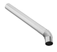 WESIEVYA Juego de 2 Tubos de Acero Inoxidable para Estufa, Codo de 45° y Tubo Recto de 60 Mm, Ventilación Directa para Calentador de Agua, Tubería Resistente para Estufas de Leña y Camping