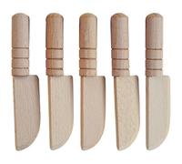 WESIEVYA Juego de 5 Cortadores de Madera para Bricolaje Juguetes de Cocina Simulados para Decoración de Microescenas y Juego Educativo de Herramientas de Madera