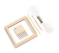 WESIEVYA Juego de Herramientas para Tejer de Madera Ligero para Manualidades Diy, Telar Pequeño Adecuado para Diseño Artístico y Tejido en Casa Color Aleatorio