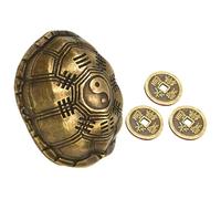 WESIEVYA Juego de Monedas de Adivinación Fortuna en Aleación de Zinc Caparazón de Tortuga Dorado para Juego de Adivinación y Tienda de Fortuna