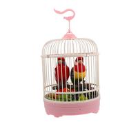 WESIEVYA Juguete De Jaula para Pájaros con Voz para Niños Simulación De Pájaros Sonido De Chirrido Acústico Juguete con Movimiento Único
