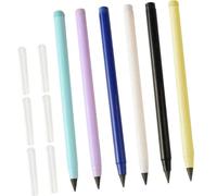 WESIEVYA Lápices Eternos sin Afilar Experiencia de Escritura Suave 6 Piezas de Plástico y Grafito para Dibujo para Usuarios Principiantes y Creativos