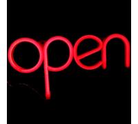 WESIEVYA Letrero de Neón LED Abierto Rojo 1 Pieza para Pared, Luces LED para Tienda, Decoración de Fiesta en Bares, Restaurantes y Hogar, Señal Luminosa Ambiente Festivo