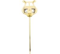 WESIEVYA Lira de Trompeta de Metal Portátil, Clip de Partitura para Trompeta y Corneta, Accesorio para Instrumentos Musicales en Color Dorado, Soporte Compacto para Libros Musicales