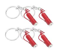 WESIEVYA Llavero Decorativo de Bombero Colgante de Extintor 3d Pequeño, Set de 4 Piezas, Accesorio para Llaves y Mochilas, Adecuado para Regalos y Fiestas de Bomberos